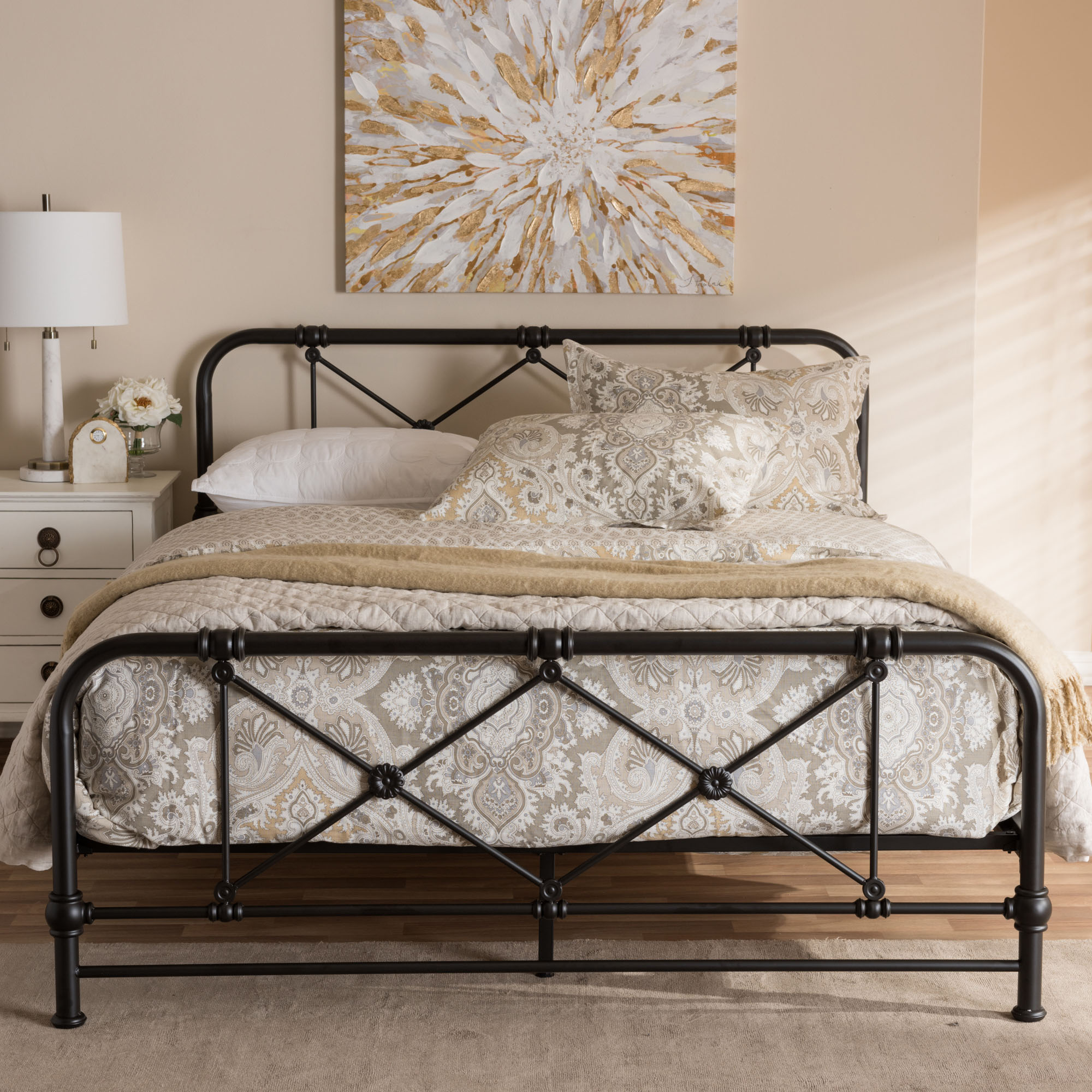 Beatrice Metal Bed Black DCG Stores