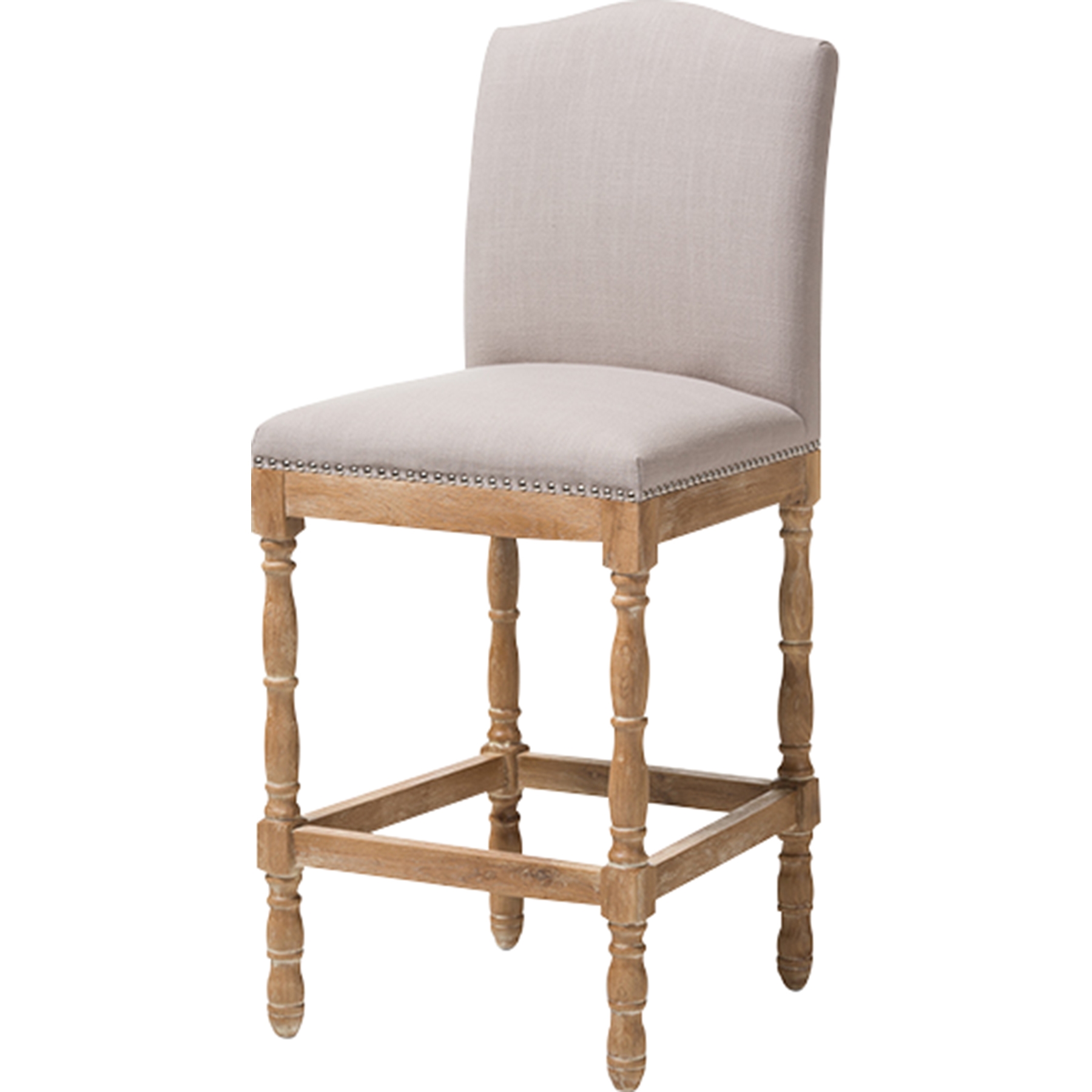 Round back paige upholstered best sale counter stool