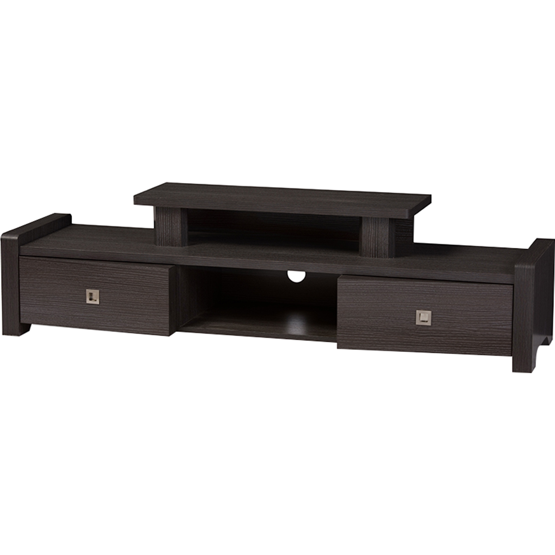 Madeline Entertainment Center TV Stand 2 Drawers Dark Brown