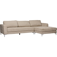 Agnew Microfiber Right Facing Sectional Sofa - Light Beige