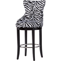 Peace Upholstered Bar Stool - Zebra Print